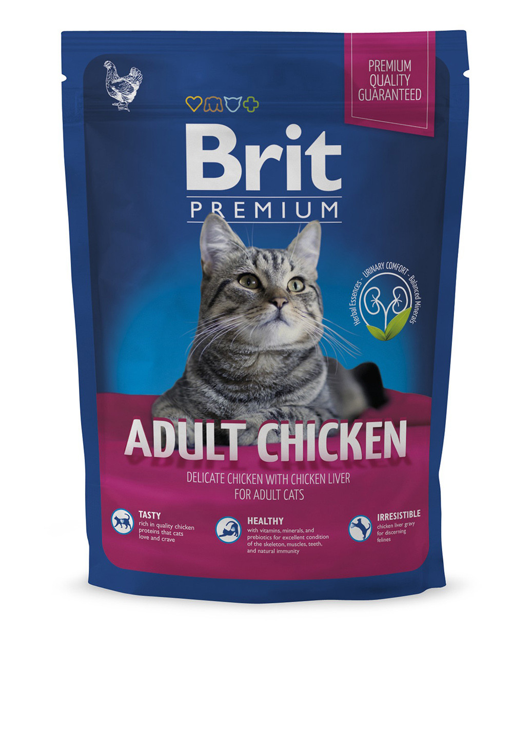 Корм Premium Cat Adult Chicken (с курицей), 1,5 кг Brit (19016032)