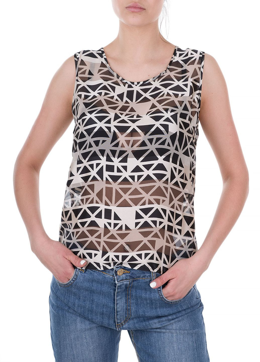 Чёрная блуза на запах E-Bound