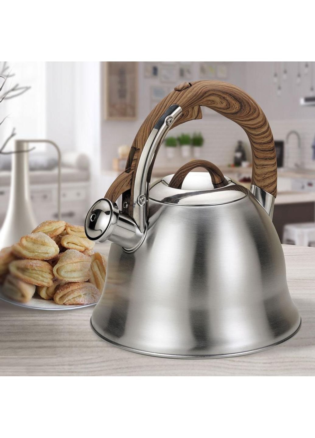 Чайник со свистком MR-1320-W 3 л коричневый Maestro (253630045)