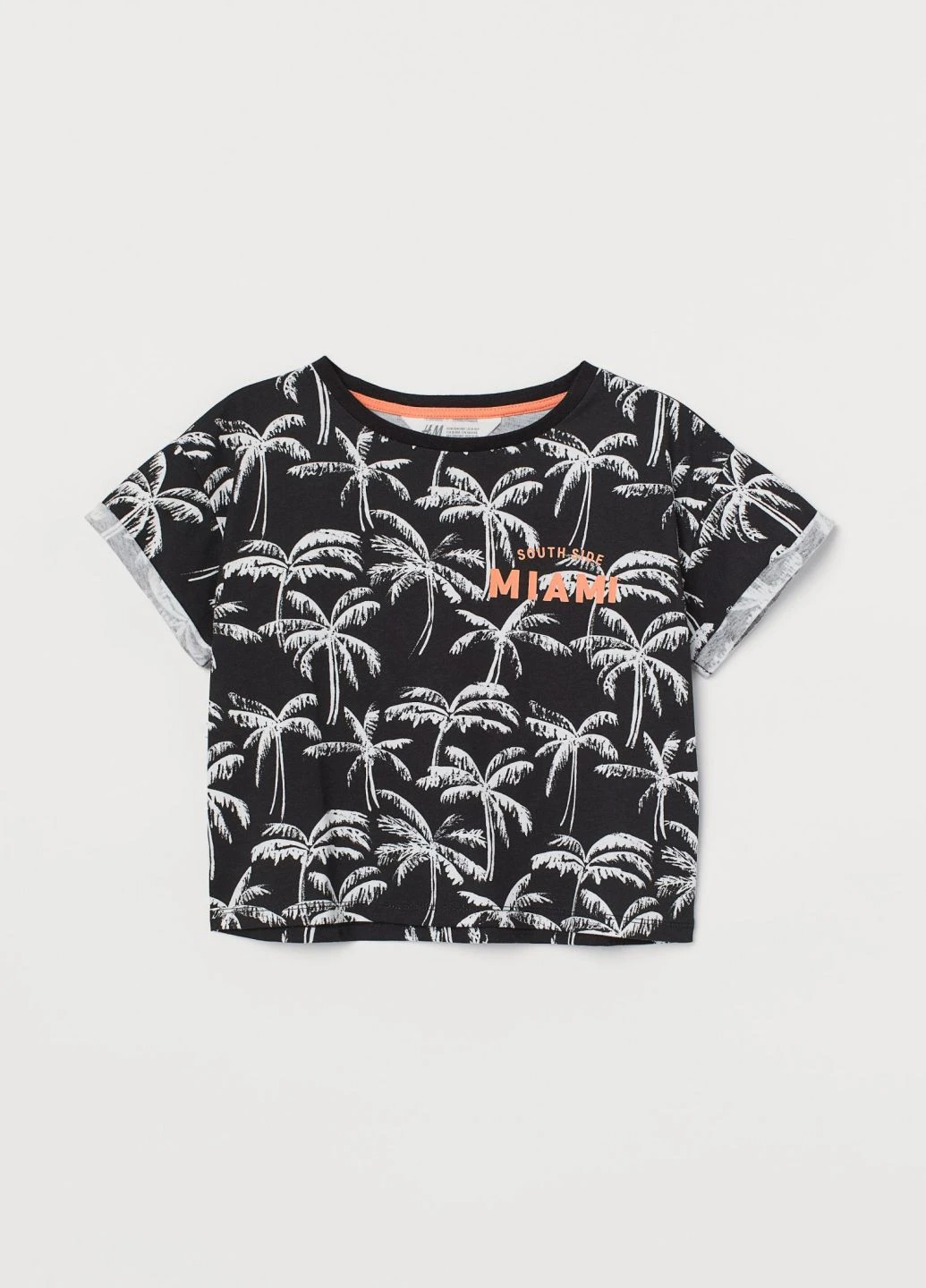 Черная летняя футболка H&M
