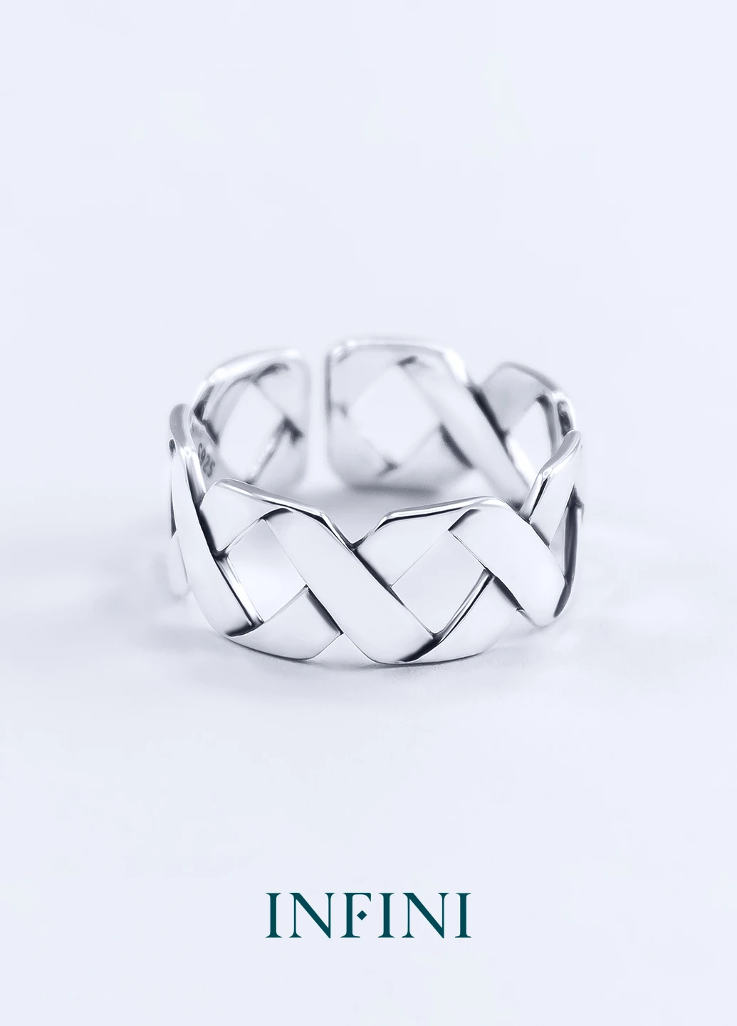 Каблучка срібна Infini плетенное (223348351)