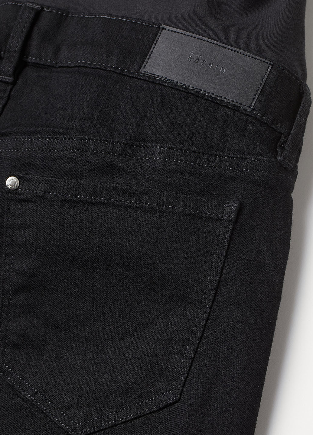 Джинси для вагітних H&M завужені однотонні чорні джинсові бавовна