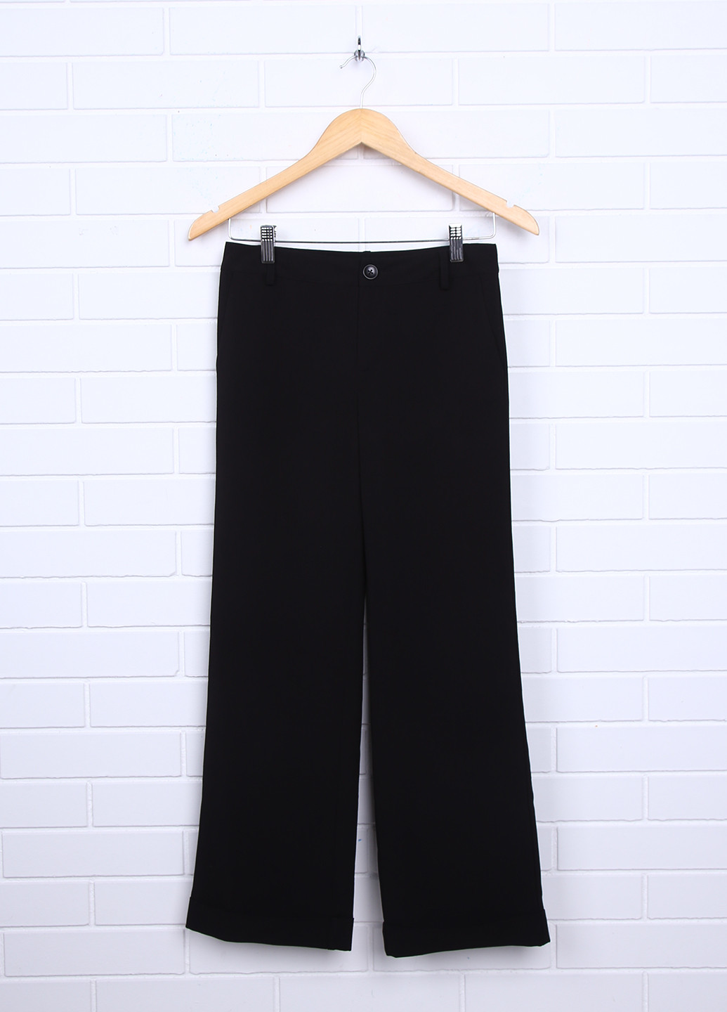 Черные кэжуал демисезонные со средней талией брюки Silvian Heach