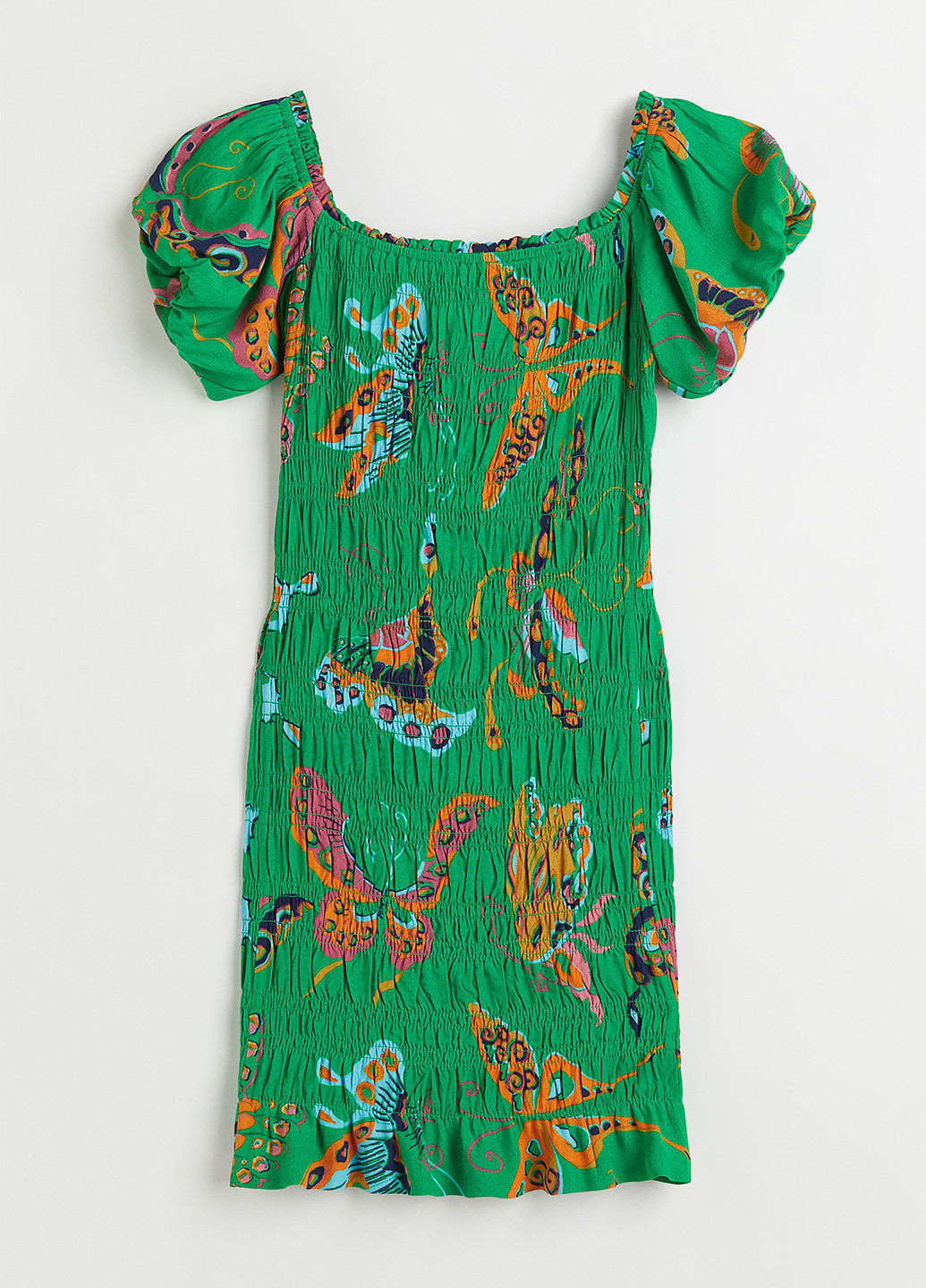 Смарагдова кежуал сукня H&M метелики