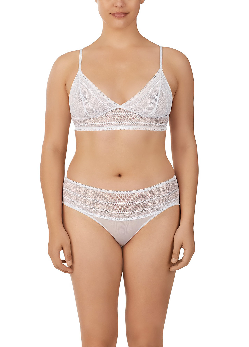 Белый демисезонный комплект (бюстгальтер, трусики) DKNY