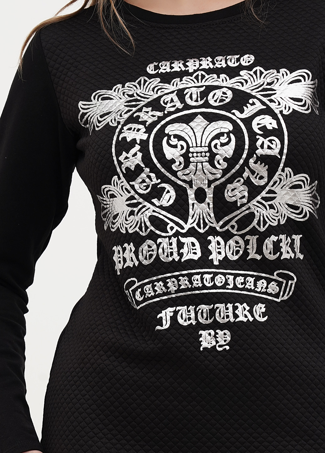 Черное кэжуал платье Radda с рисунком