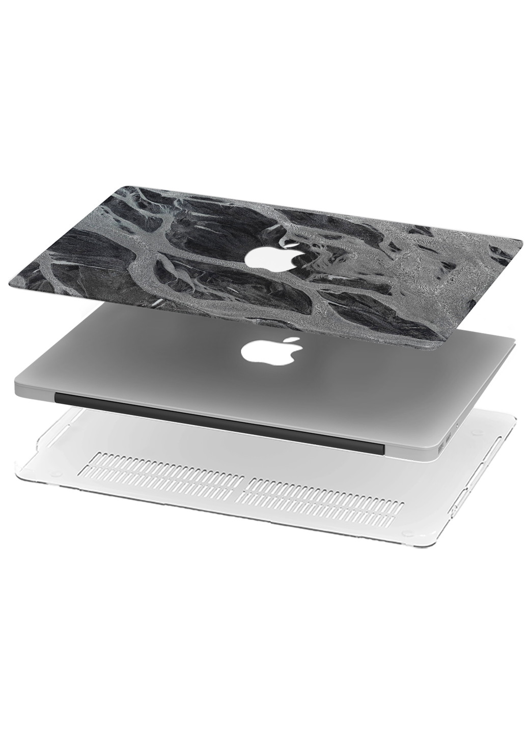 Чохол пластиковий для Apple MacBook Air 13 A1466 / A1369 Чорні скелі (Black rocks) (6351-2386) MobiPrint (218858408)