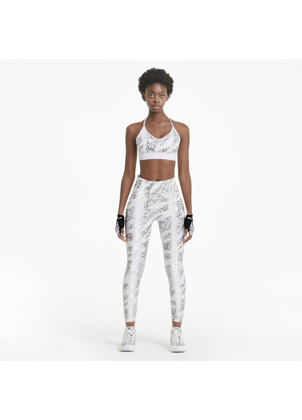 Белые демисезонные леггинсы untmd printed 7/8 women's training leggings Puma