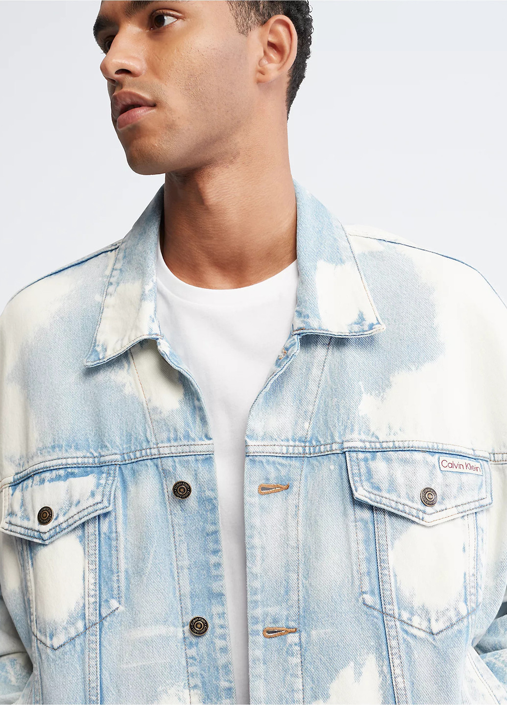 Голубая демисезонная куртка Calvin Klein