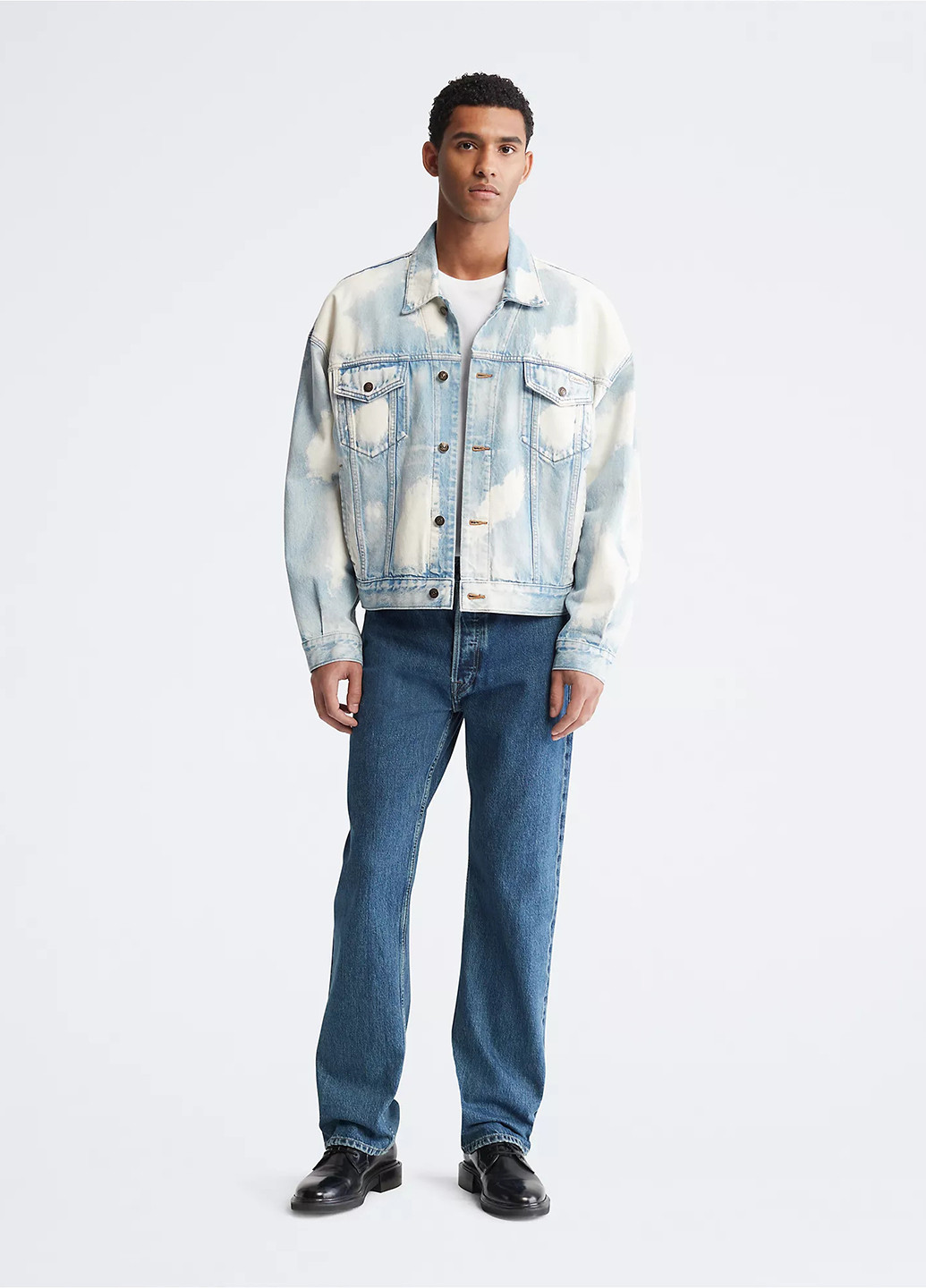 Голубая демисезонная куртка Calvin Klein