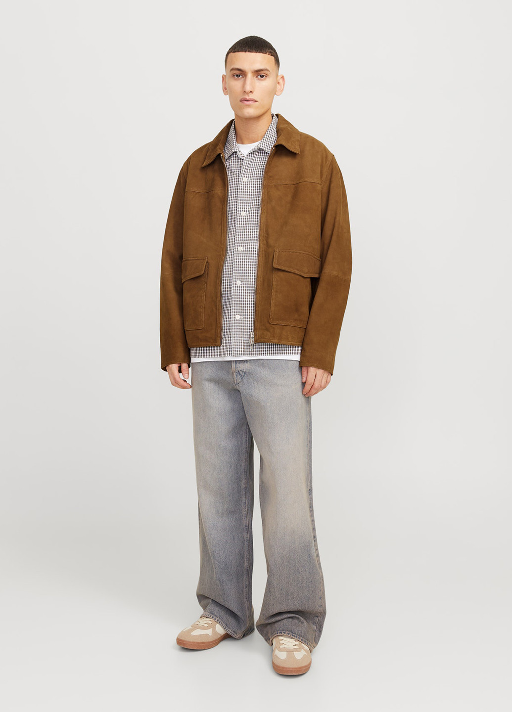 Коричнева демісезонна куртка Jack & Jones