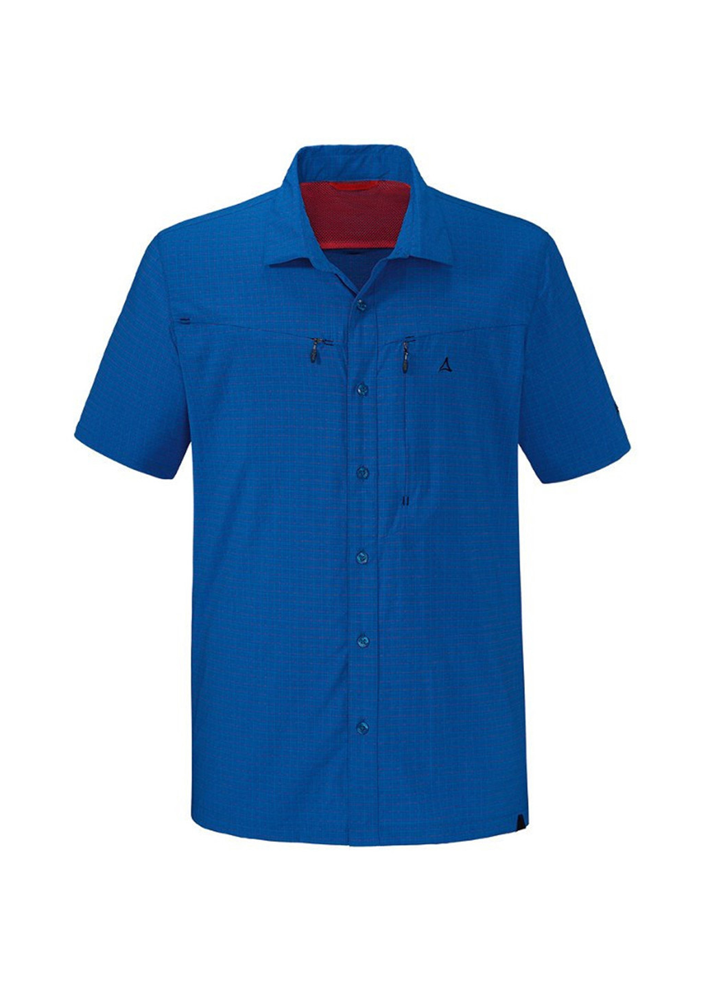Синяя кэжуал рубашка однотонная Schoffel