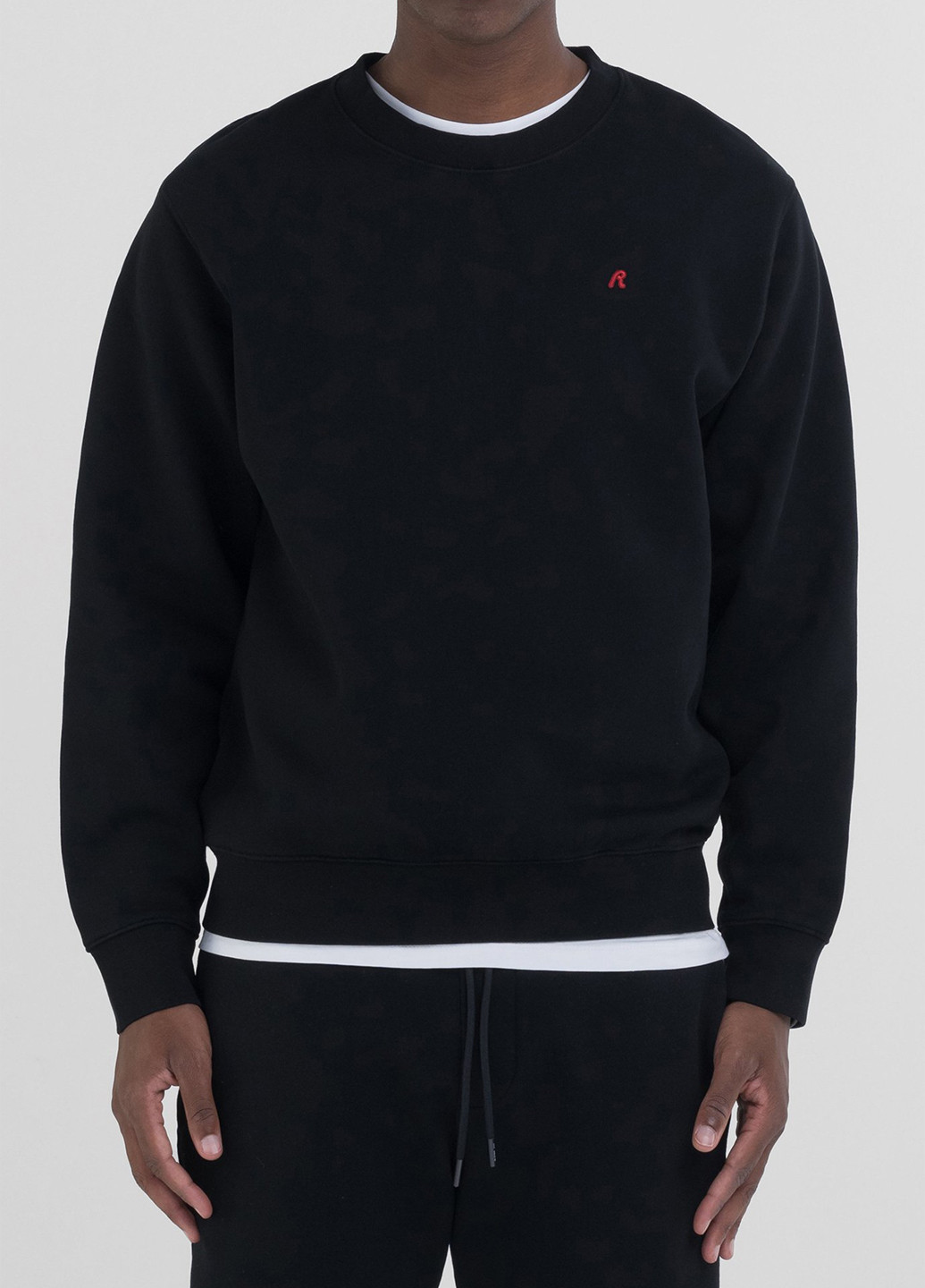 Чорний світшот Replay однотонний без декору (315033664)