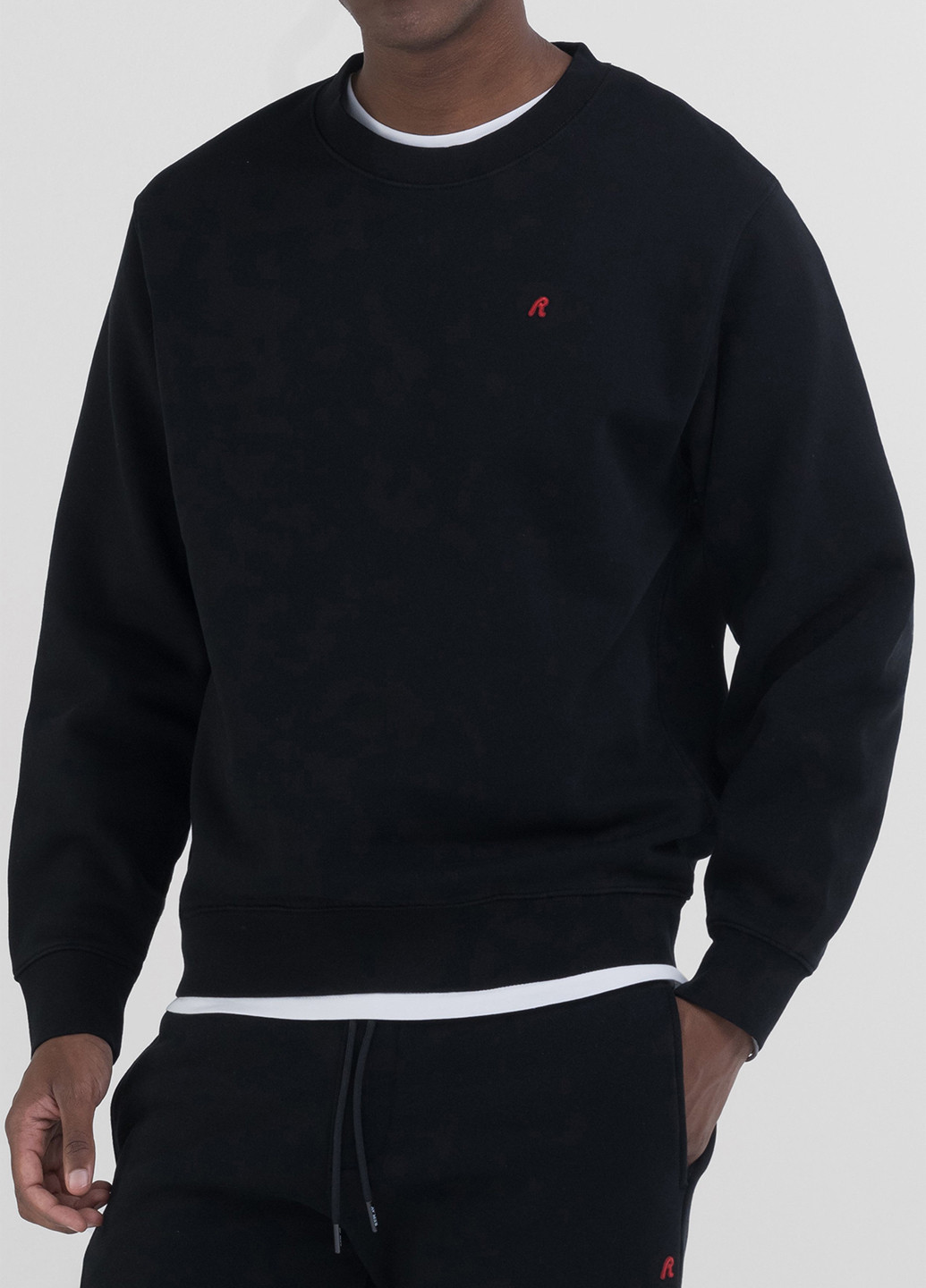 Чорний світшот Replay однотонний без декору (315033664)