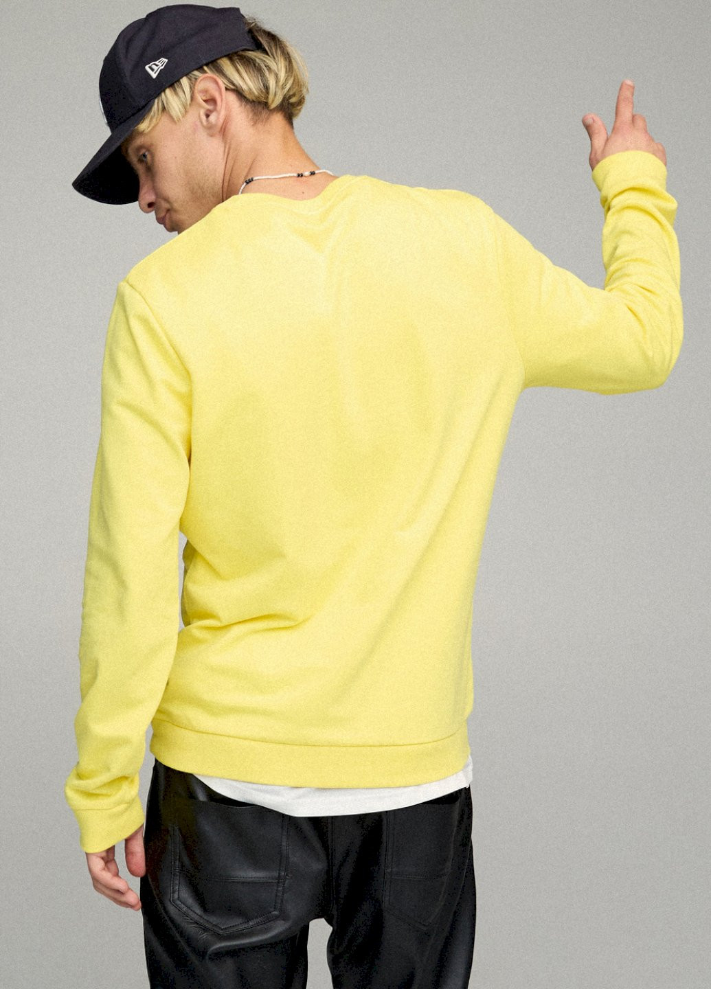 Желтый свитшот мужской basic /no flis/ YAPPI (252386776)