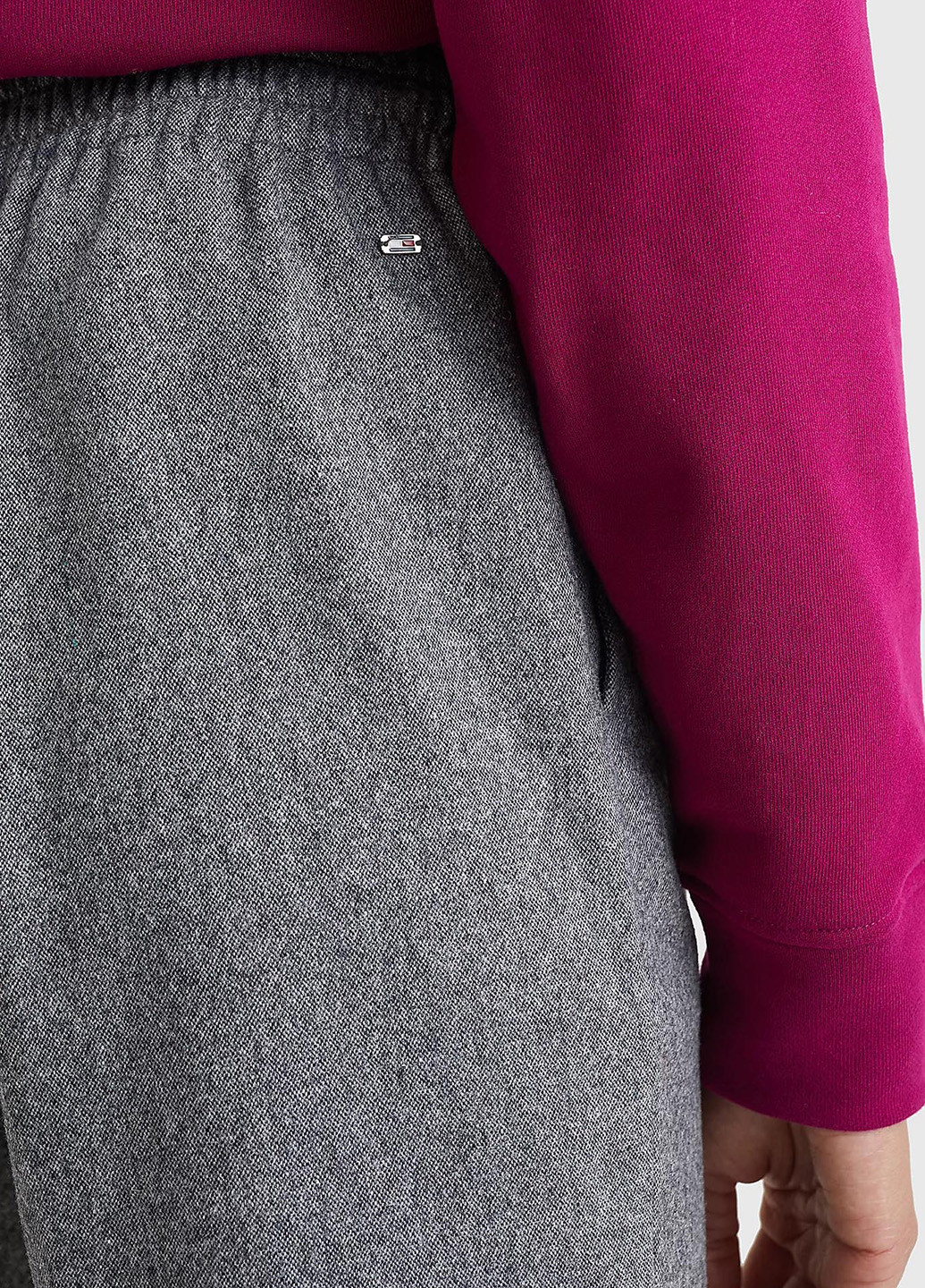 Серые кэжуал демисезонные укороченные, прямые брюки Tommy Hilfiger