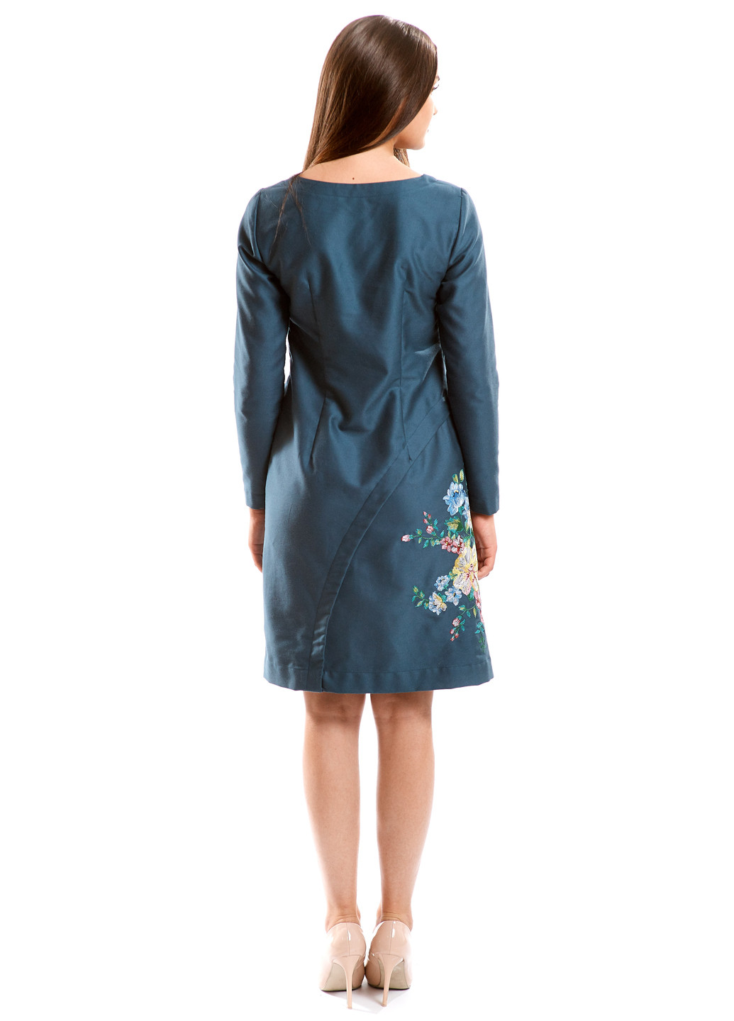 Синее кэжуал платье Edelvika с цветочным принтом