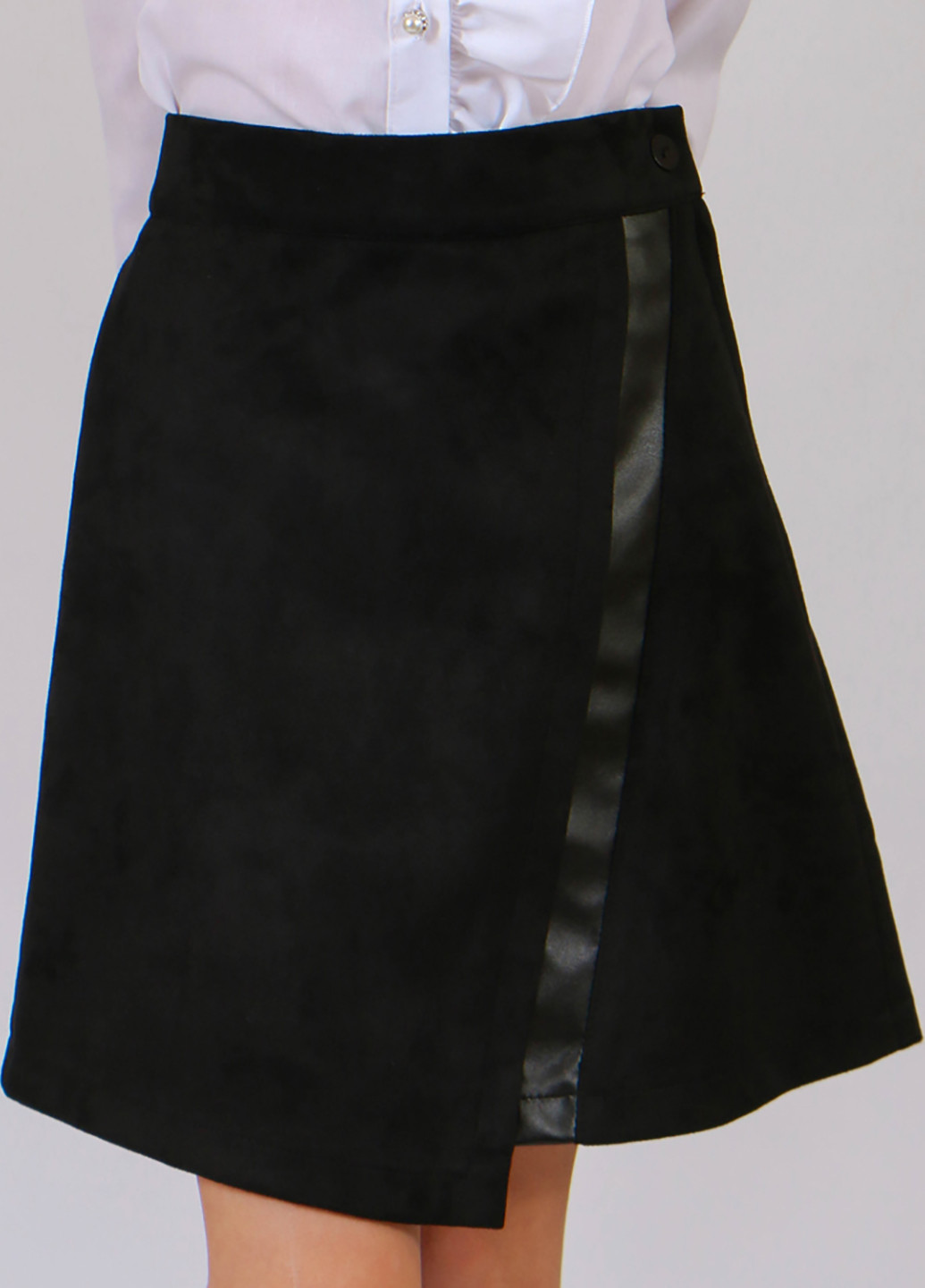 Черная кэжуал однотонная юбка DaNa-kids на запах