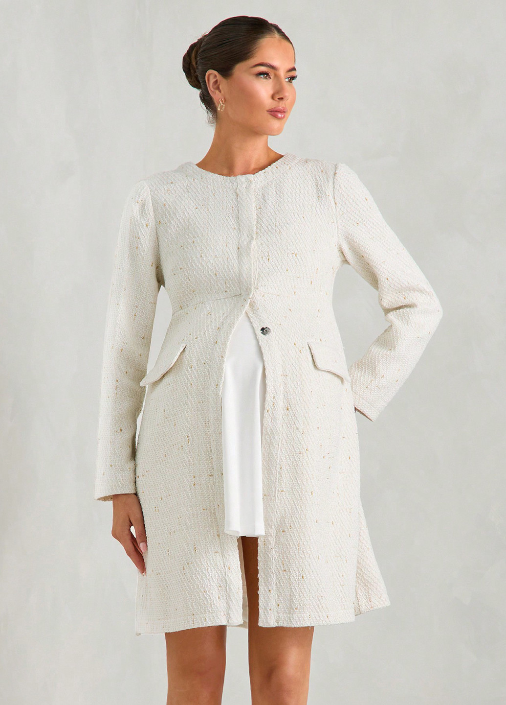 Молочное демисезонное Пальто для беременных однобортное SHEIN