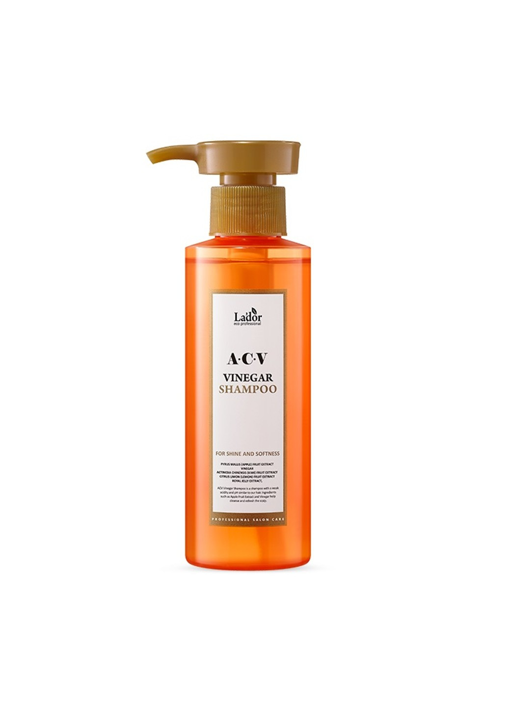 Шампунь для чувствительной кожи головы с комплексом растительных экстрактов и яблочным уксусом ACV Vinegar Shampoo 430 мл LADOR (254953327)