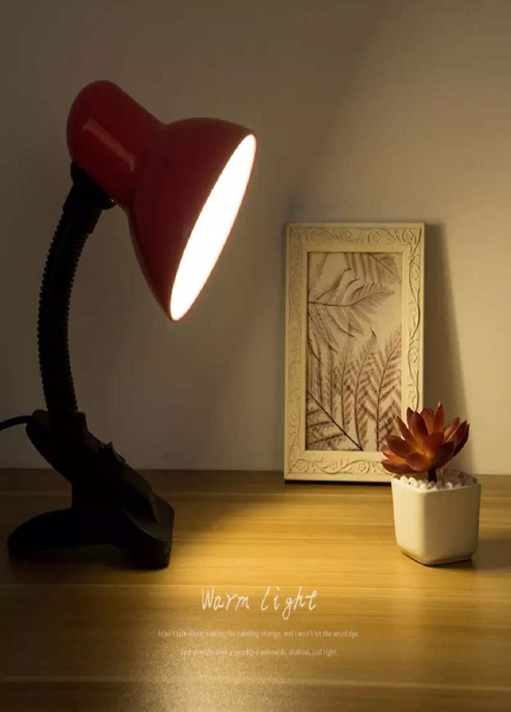 Настільна лампа на прищіпці Sonnen OU-108 Червона з вмикачем на корпусі VTech (252481195)