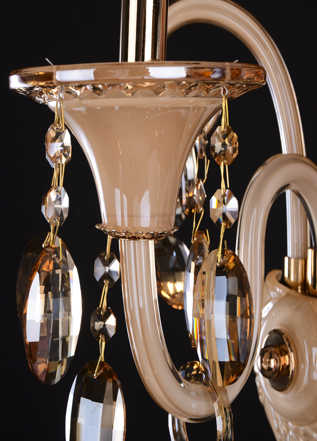 Бра настінне накладне кришталеве свічка класичне BCL-379W/1 E14 Brille (220133420)