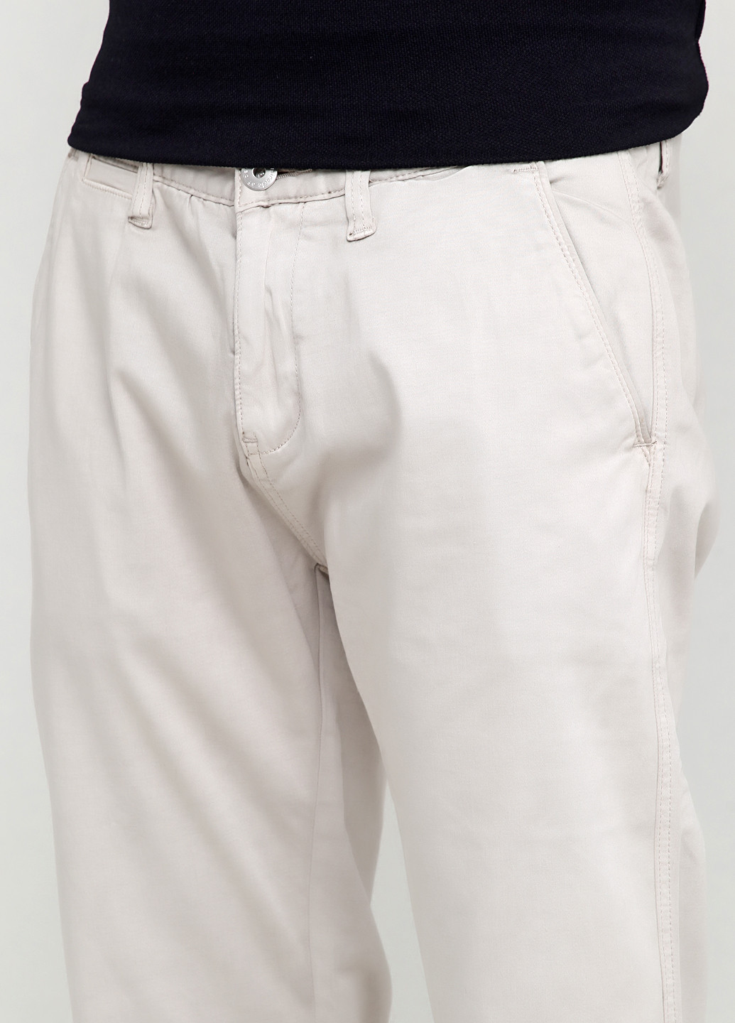 Светло-серые кэжуал демисезонные прямые брюки M.O.D.