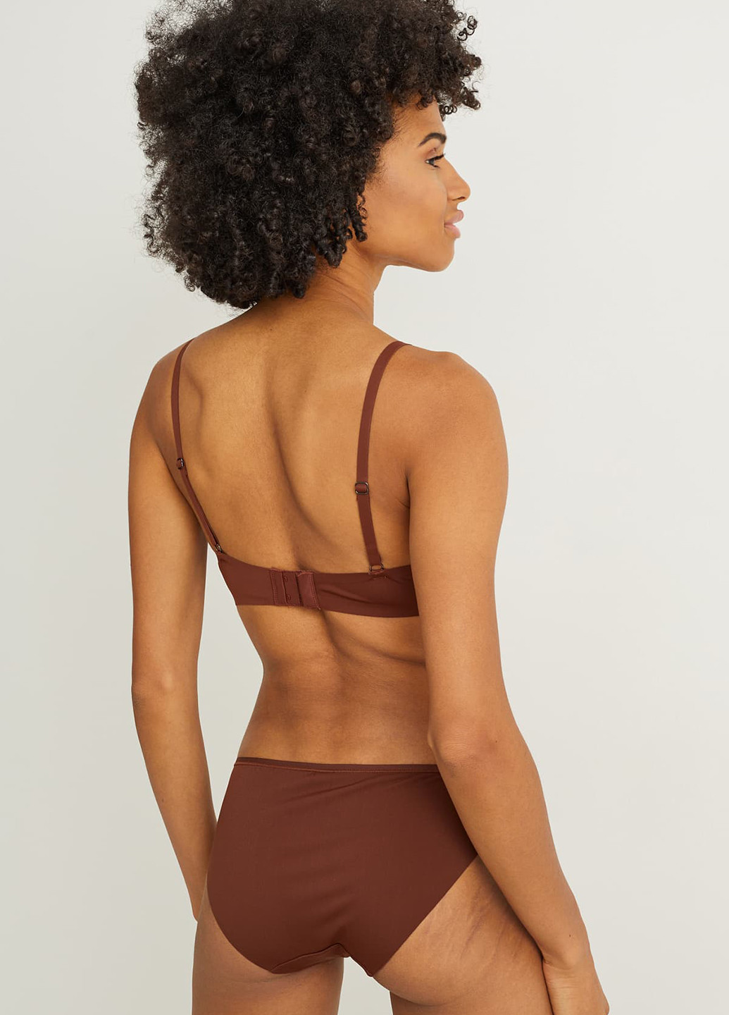 Коричневий бюстгальтер C&A з кісточками поліамід