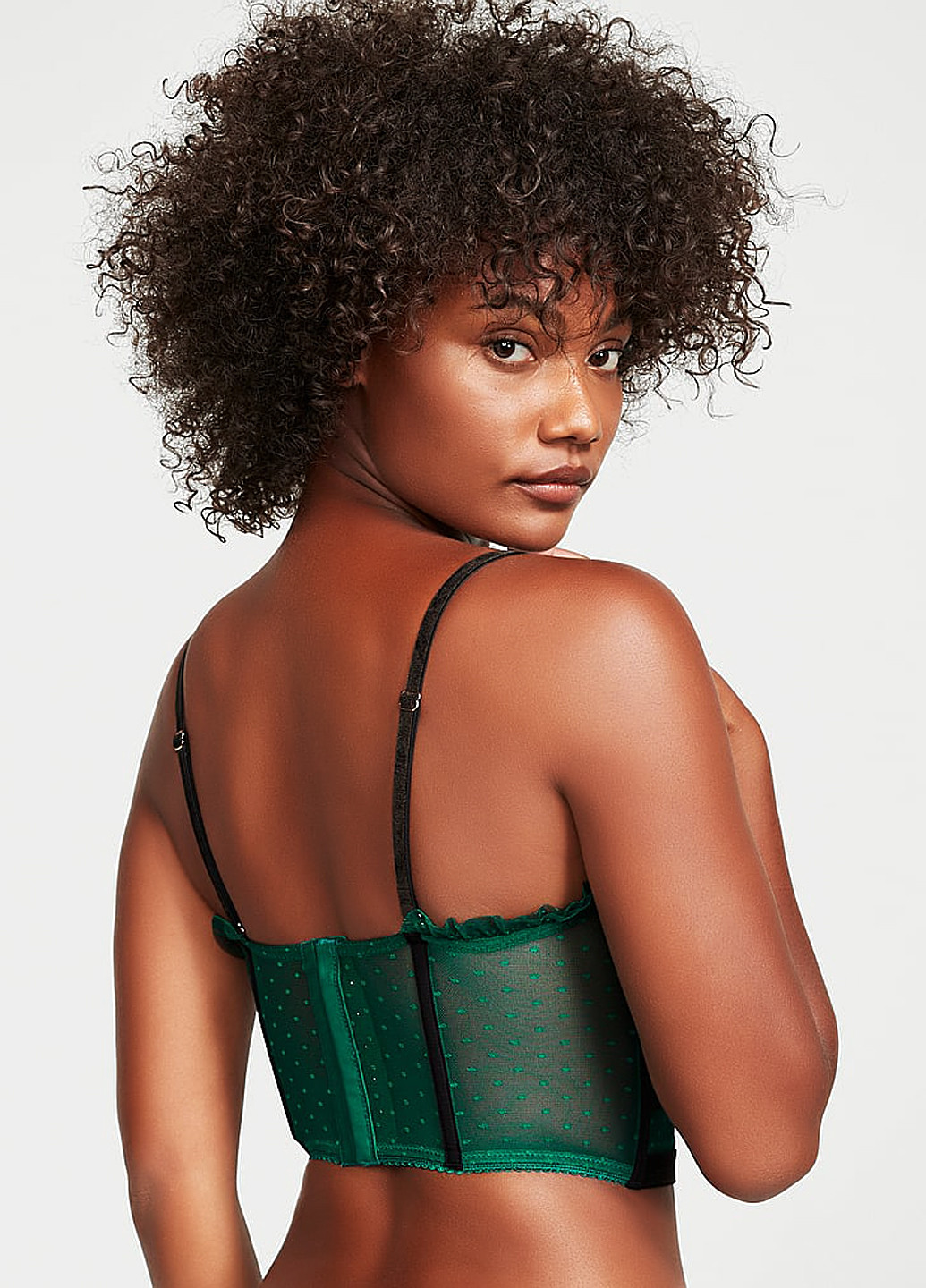 Зелений демісезонний комплект (корсет, трусики) Victoria's Secret