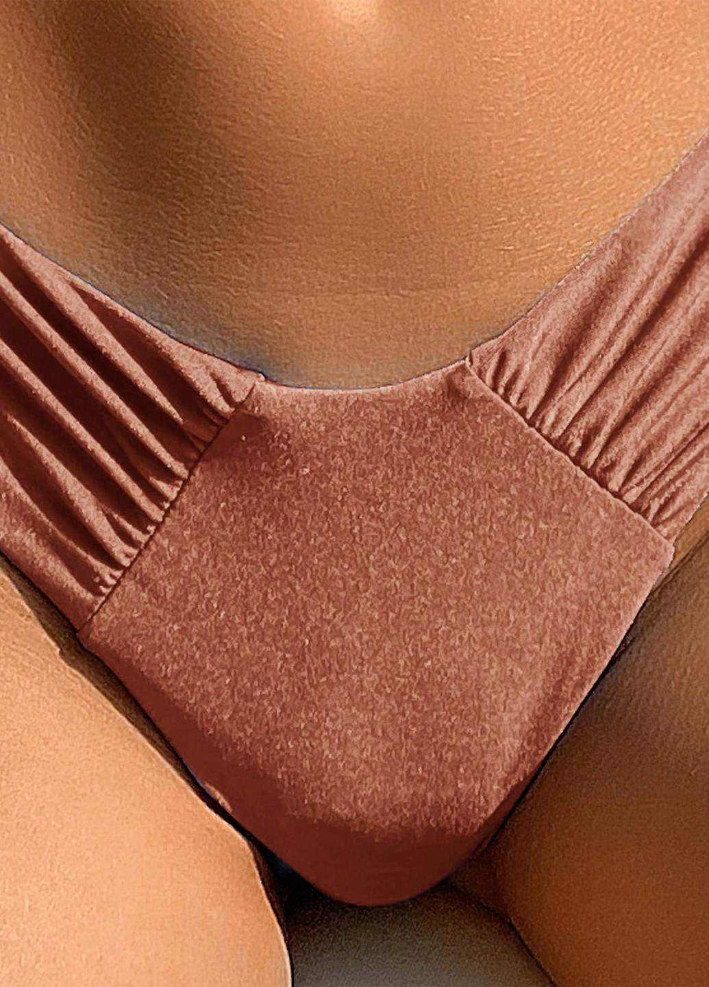 Коричневий літній купальник (ліф, трусики) роздільний SHEIN