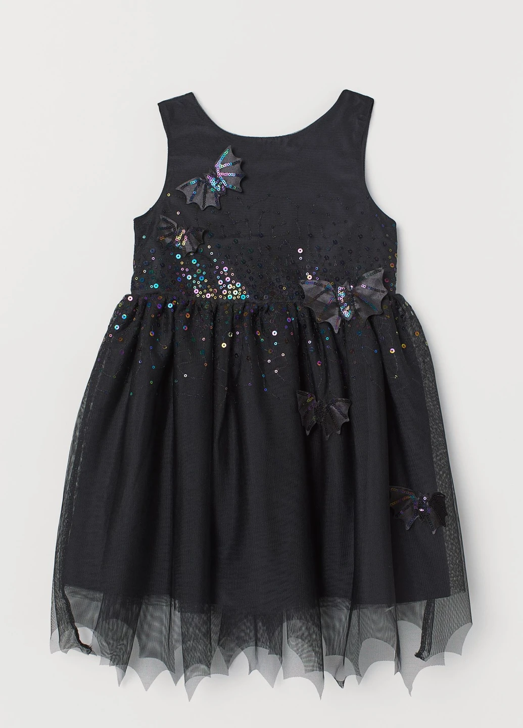 Чорна сукня з тюлю з аплікаціями H&M (238832198)