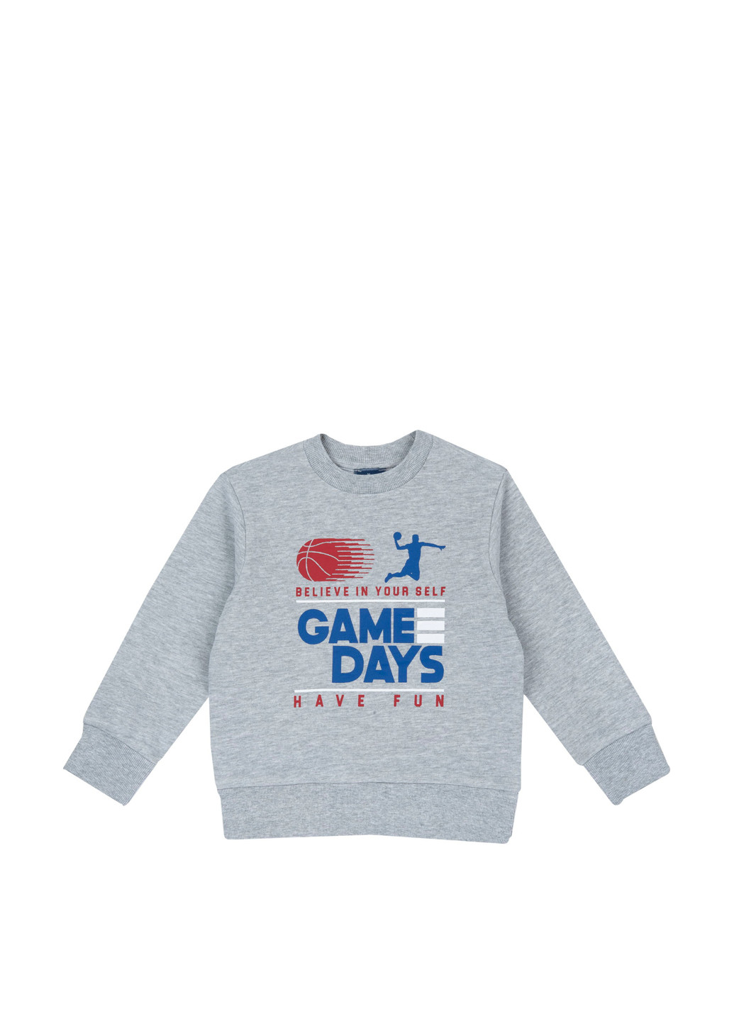 Chicco свитшот меланж сірий кежуал бавовна, трикотаж