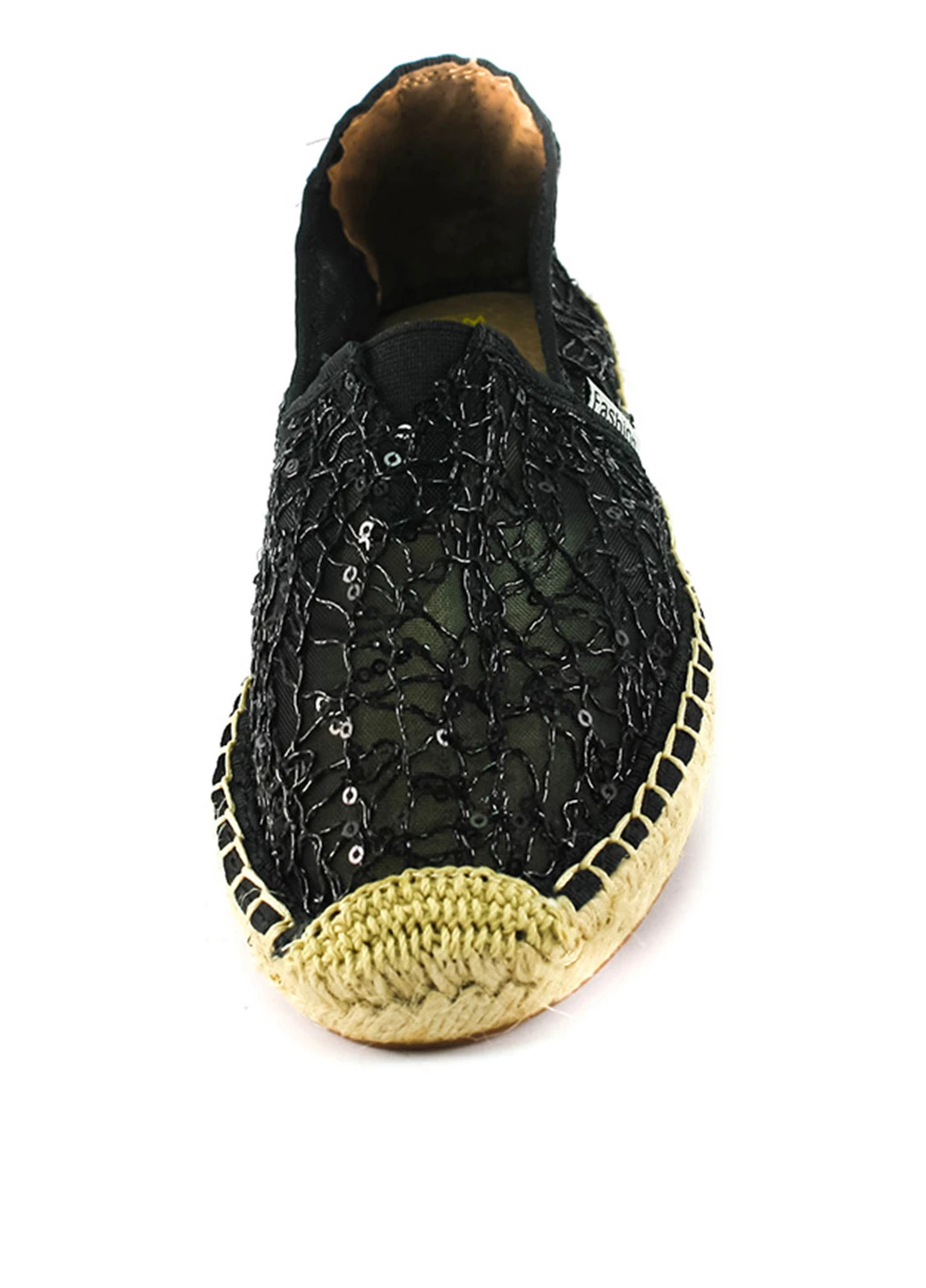 Чёрные эспадрильи Allshoes однотонный джут (130818895)