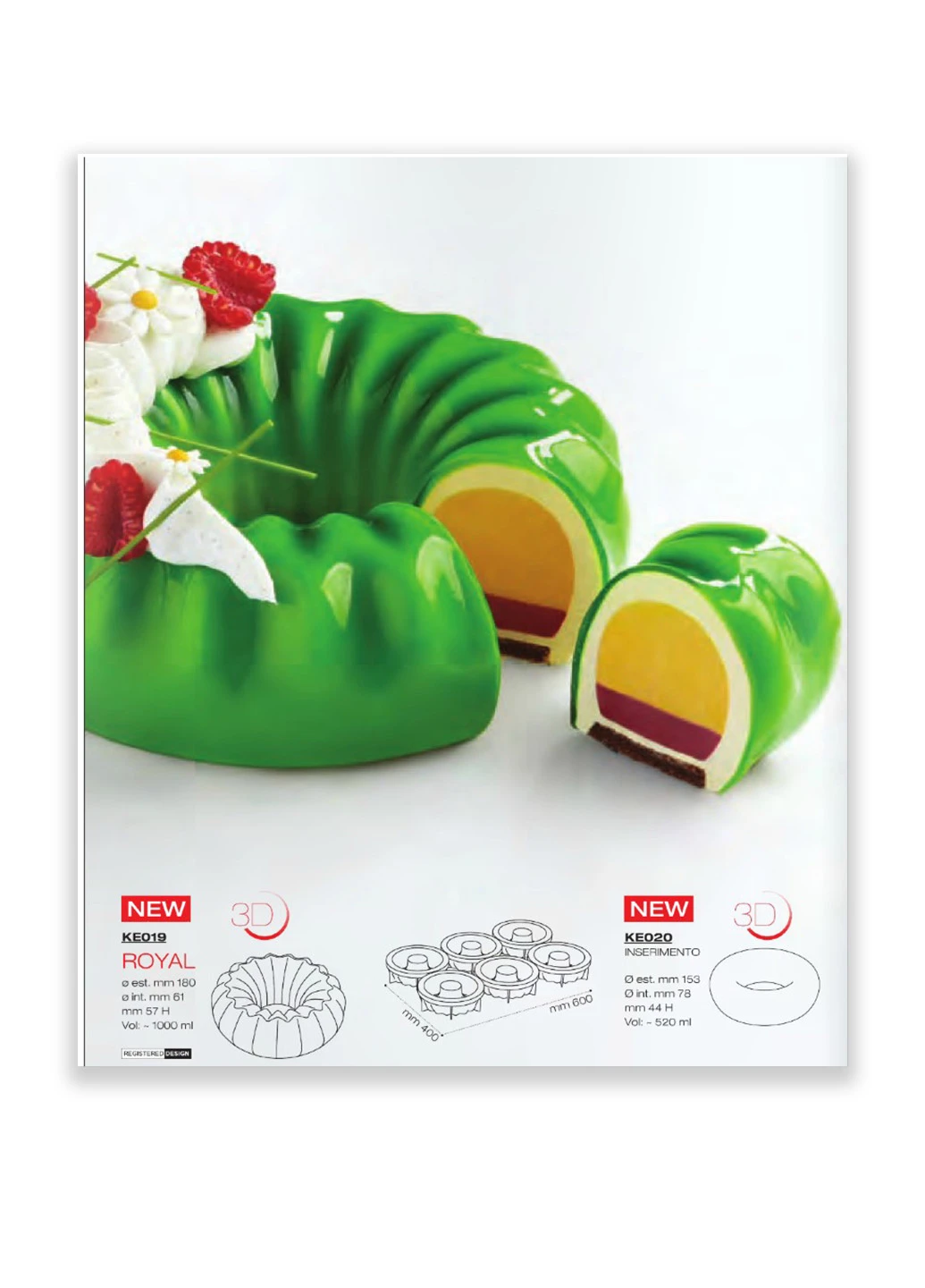 Силиконовая форма, 19,5х5,5 см Mix Shop (77915699)