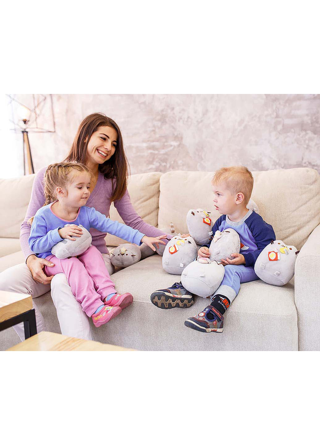 Комплект Мягких игрушек коты Пушин кэт из трёх штук S&T (256544041)