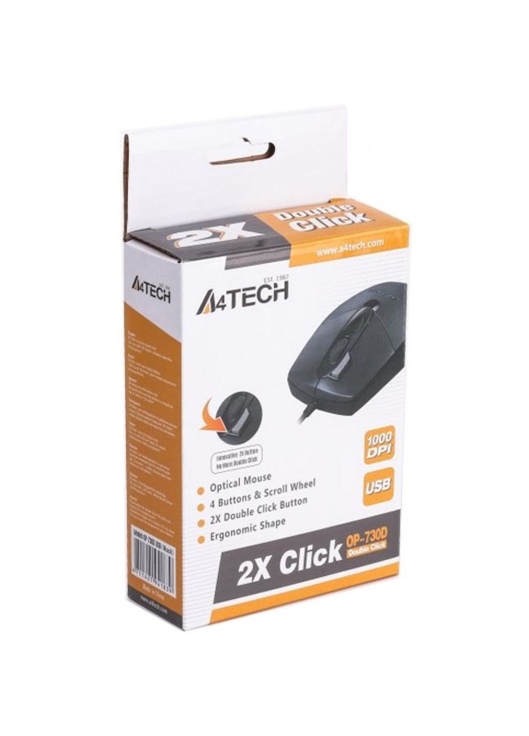 Мышка OP-730D Black A4Tech (252634246)