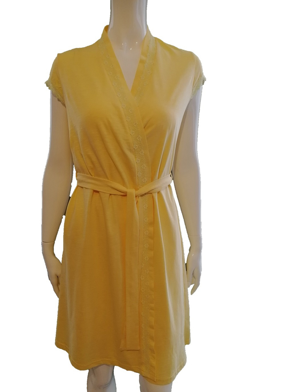 Комплект нічна сорочка з халатом жовта M JULIA (256519590)