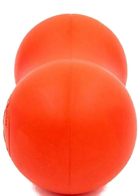 Масажний м'ячик 14х6,5 см подвійний червоний (каучук) для міофасціального релізу і самомасажу EF-DBK14R EasyFit (243205416)