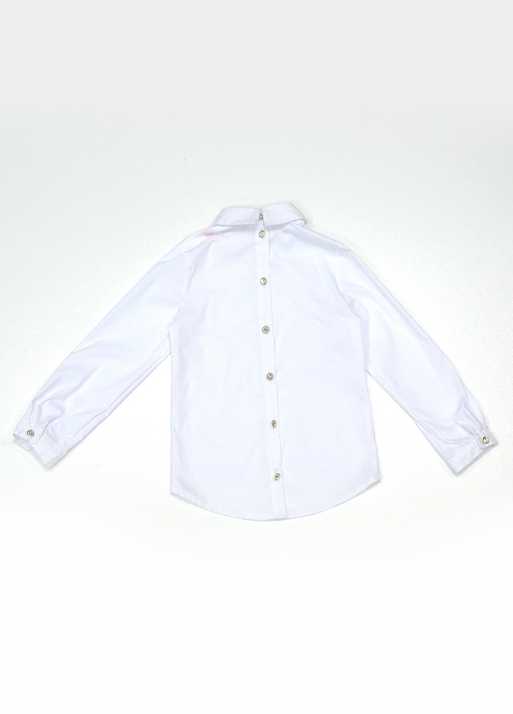 Белая однотонная блузка с длинным рукавом Piccolo L демисезонная
