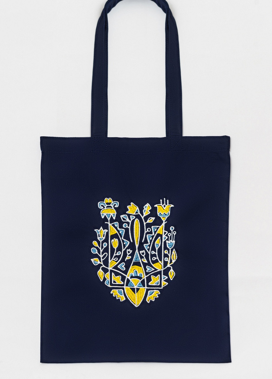 Эко-сумка "Тризуб квітковий" синяя Melanika (256177731)
