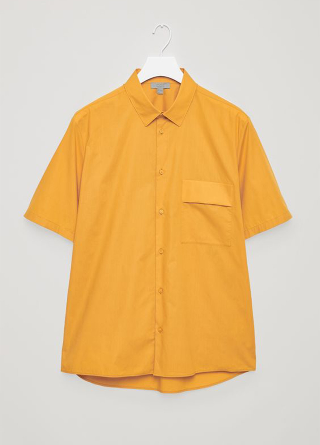 Желтая кэжуал рубашка Cos с коротким рукавом