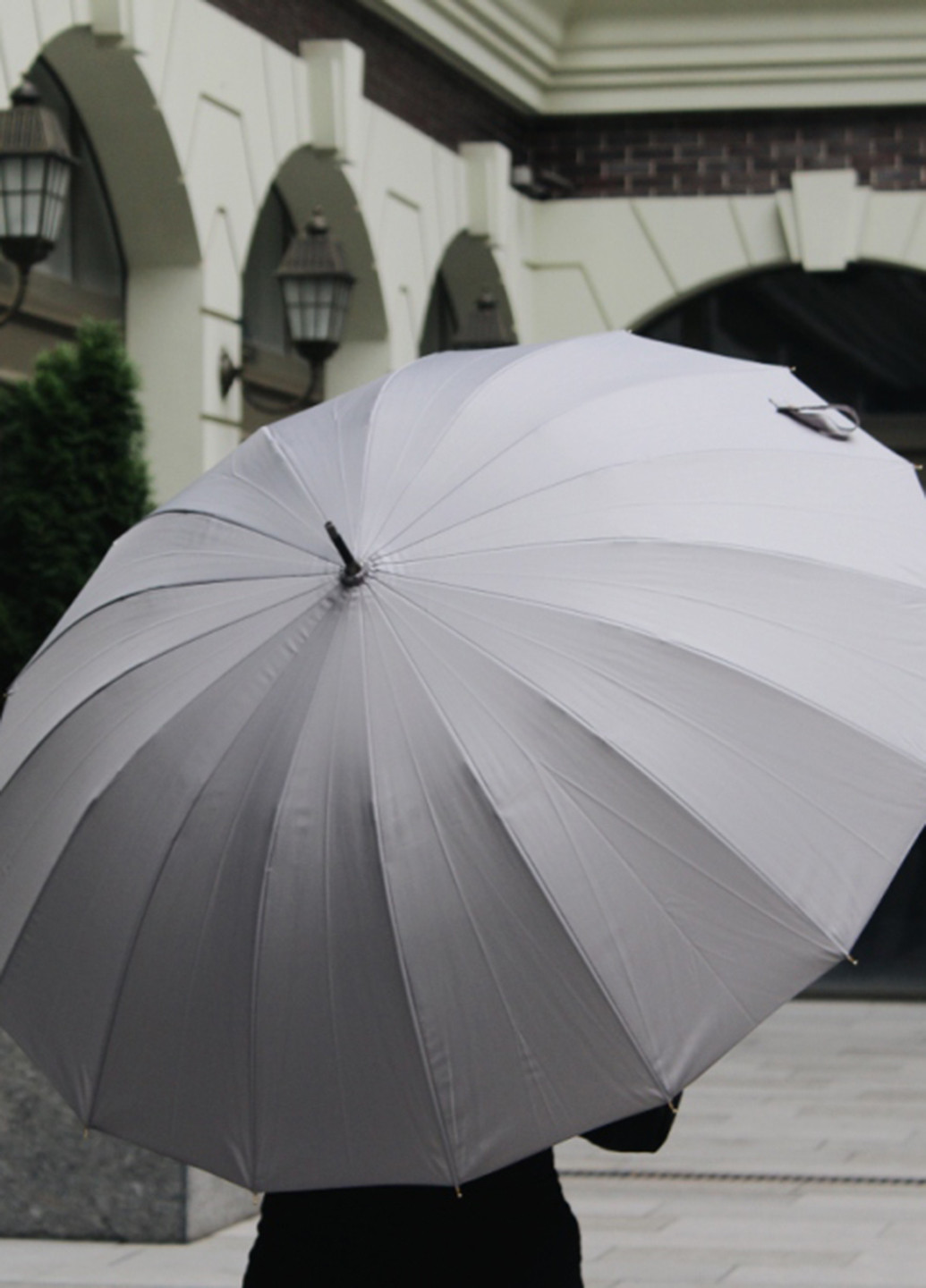 Серый зонт Krago средний (222523261)