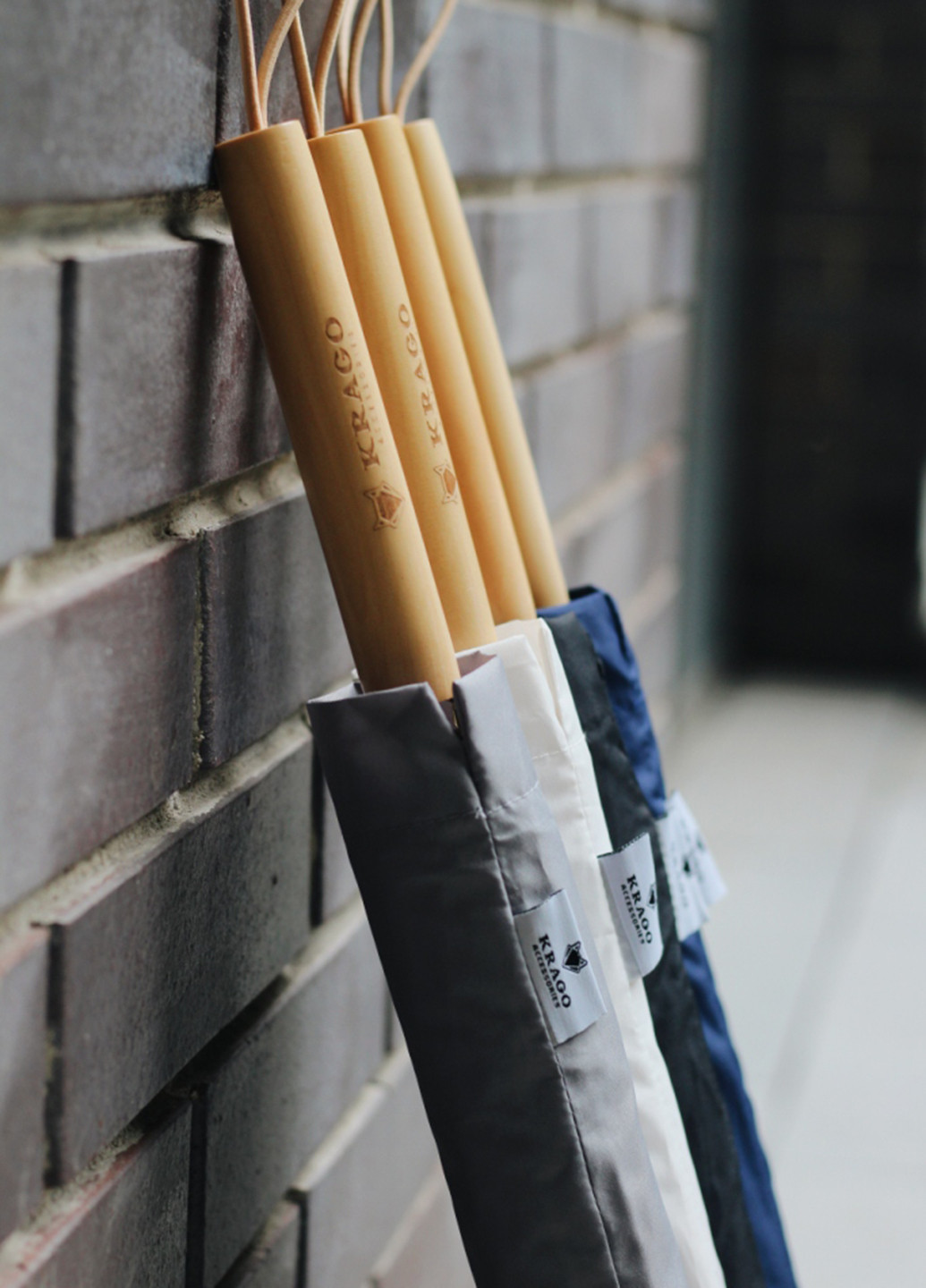 Серый зонт Krago средний (222523261)