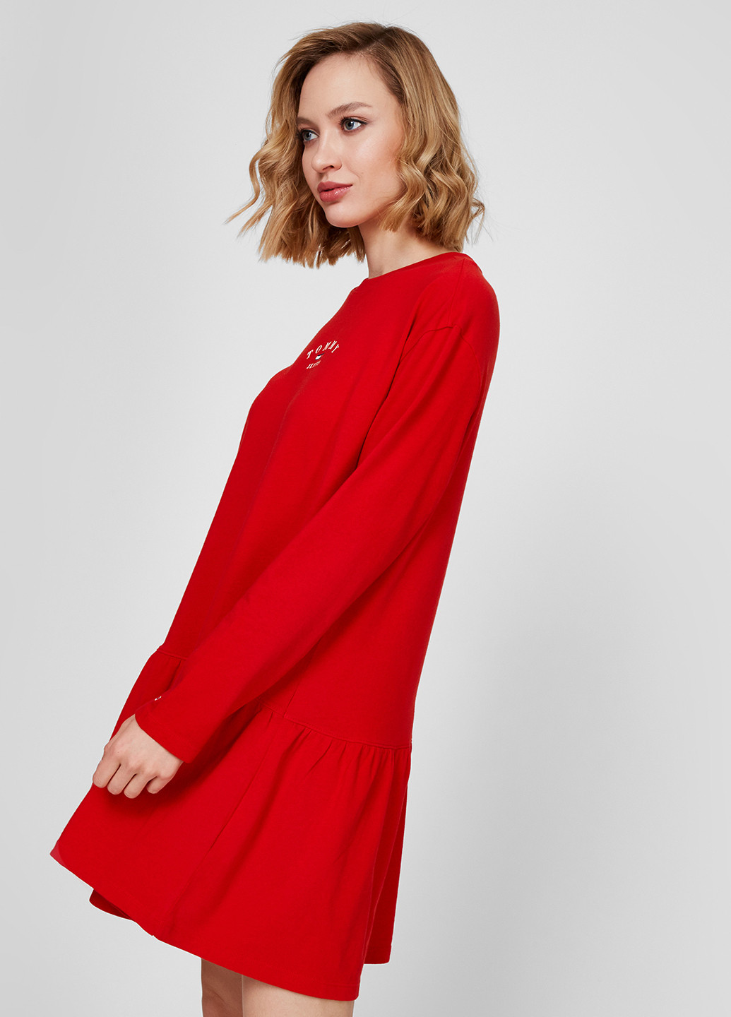 Червона кежуал сукня а-силует Tommy Jeans з логотипом