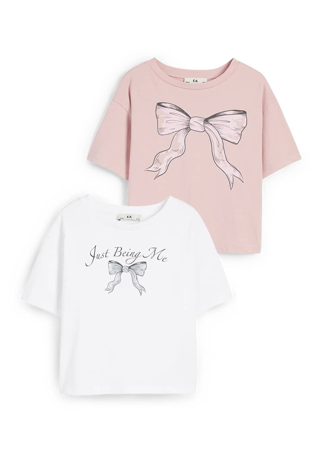 Комбінована літня футболка (2 шт.) C&A