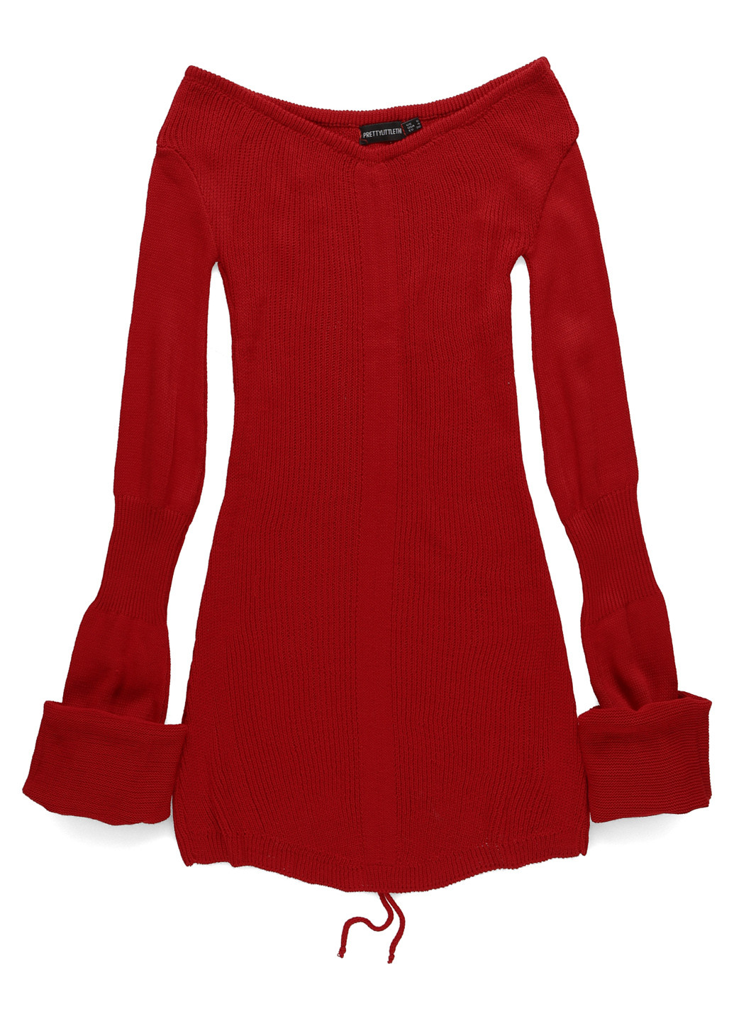 Червона кежуал сукня сукня светр PrettyLittleThing однотонна