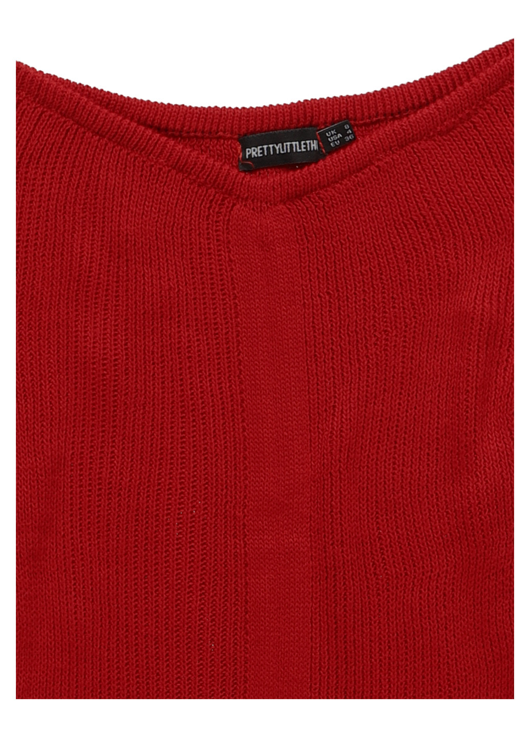 Червона кежуал сукня сукня светр PrettyLittleThing однотонна