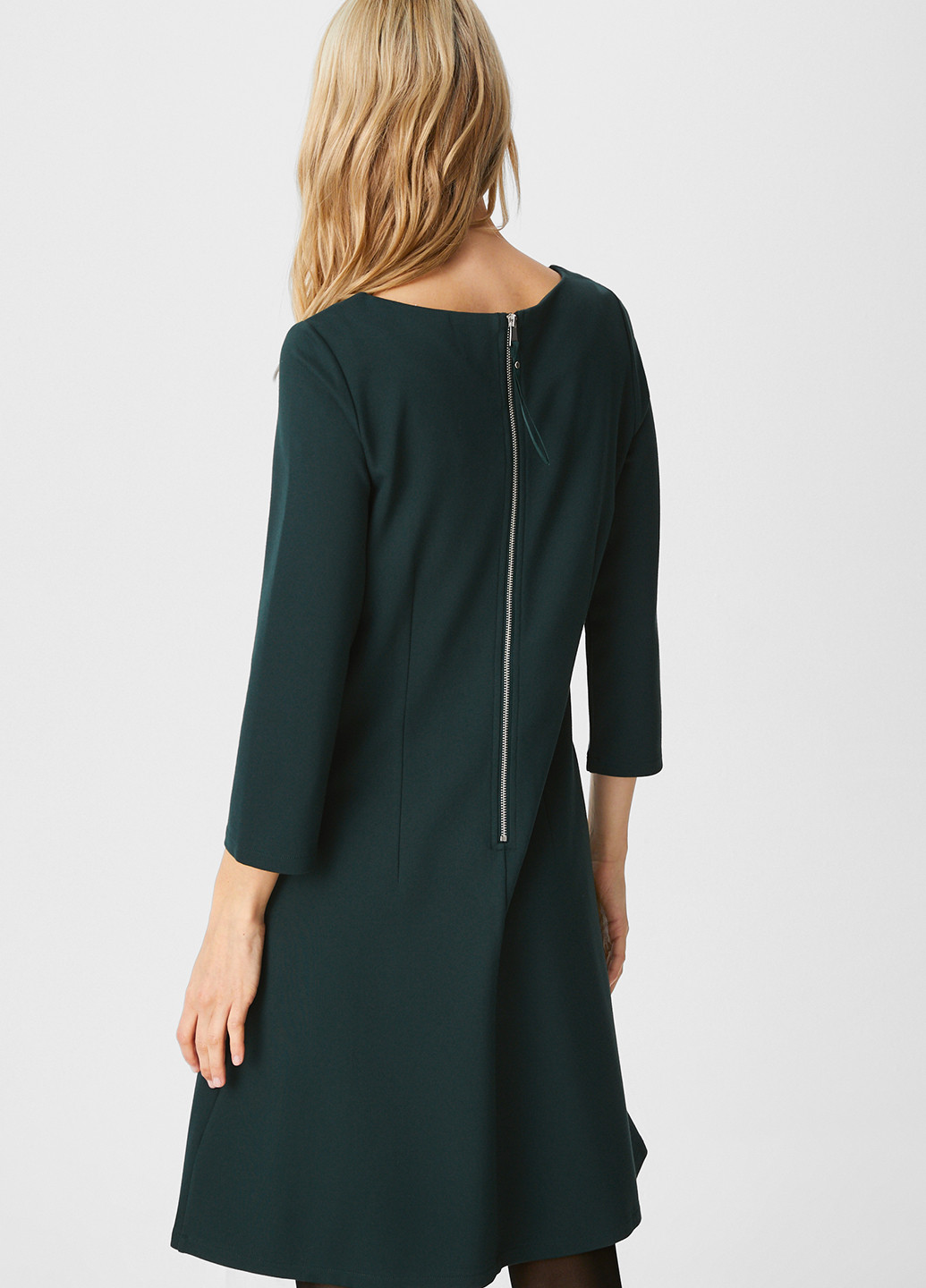 Темно-зеленое кэжуал платье C&A однотонное