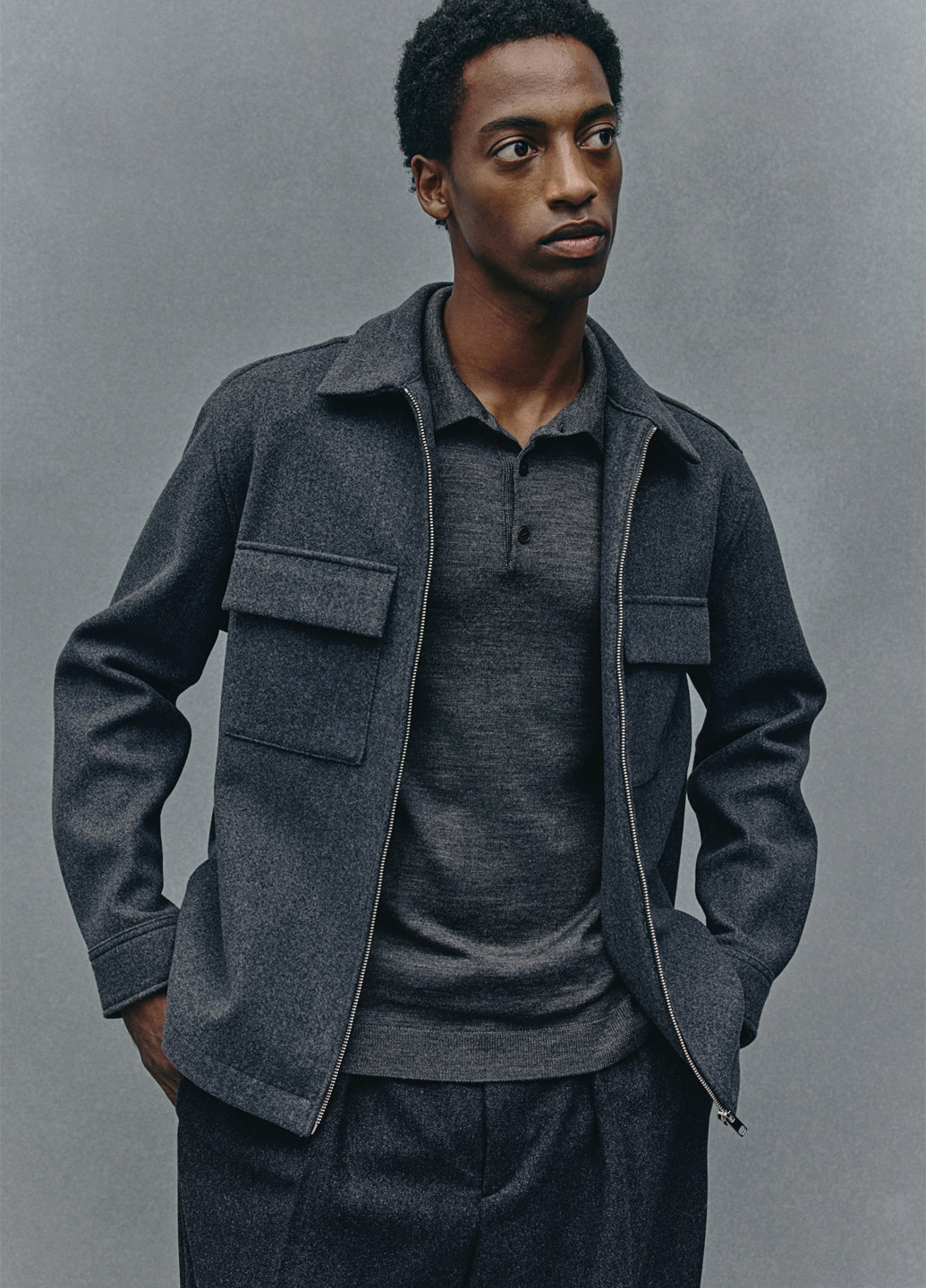 Темно-сірий демісезонний светр H&M