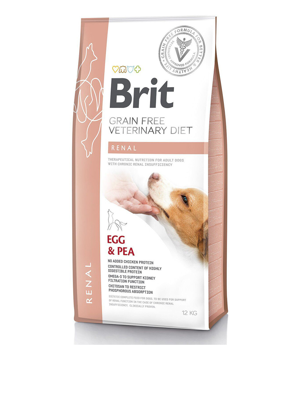 Сухой корм для собак, при заболеваниях почек (яйцо), 12 кг Brit (219470023)